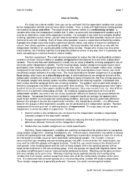 Internal Validity Page 1