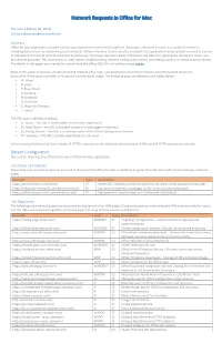 Network Requests in Office for Mac