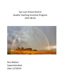San Juan School District Quality Teaching Incentive Program QTIP HB 43