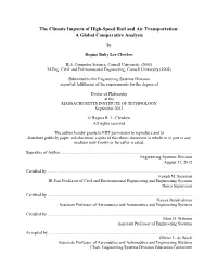 The Climate Impacts of High-Speed Rail and Air Transportation: a Global Comparative Analysis