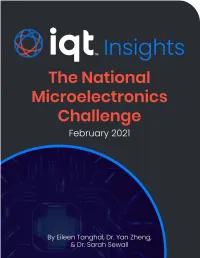 Winter 2021 the National Microelectronics Challenge