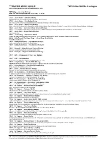 YMG/TMF Online MIDI Catalogue Sorted on Songtitle