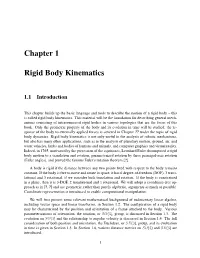 Chapter 1 Rigid Body Kinematics