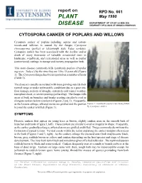 Cytospora Canker of Poplars and Willows, RPD No