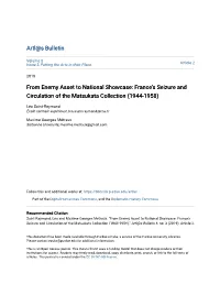 France's Seizure and Circulation of the Matsukata Collection