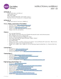 Instructional Materials 2021–22