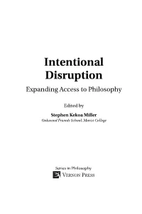 Intentional Disruption Expanding Access to Philosophy
