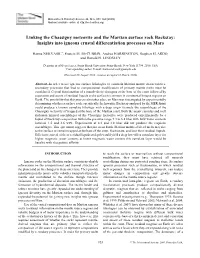 Linking the Chassigny Meteorite and the Martian Surface Rock Backstay: Insights Into Igneous Crustal Differentiation Processes on Mars