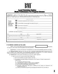 Local TV Per Program License