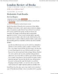LRB · Steven Shapin: Hedonistic Fruit Bombs