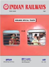 MAY 2020 INDIAN RAILWAYS May 2020 Vol