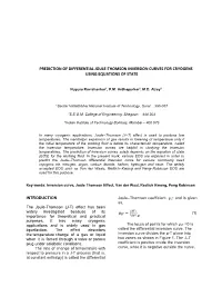 Prediction of Differential Joule-Thomson Inversion Curves for Cryogens Using Equations of State