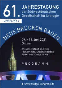 Swdgu 2021 Programm