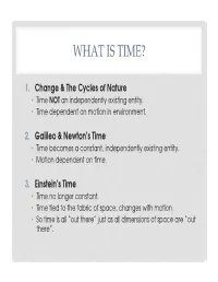 What Is Time?
