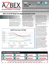ADOT's $5.7B CIP Budget Cuts Highway Spending to $3.5B