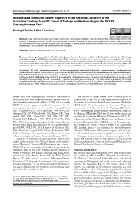 An Annotated Checklist of Spiders Deposited in the Arachnida