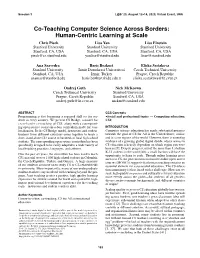 Co-Teaching Computer Science Across Borders