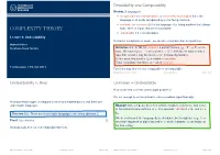 Complexity Theory