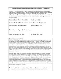 Delaware Recommended Curriculum Unit Template