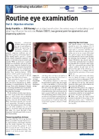 Routine Eye Examination