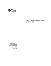 Solaris Internationalization Guide for Developers