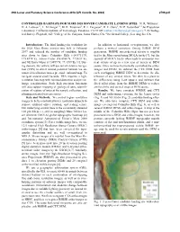 Controlled Basemaps for Mars 2020 Rover Candidate Landing Sites