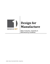 Design for Manufacture