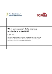 FORUM Annual Lecture 2016 Report