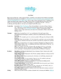 Misty Artesian Water Fact Sheet 2021