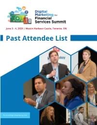 Past Attendee List