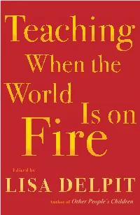Teaching When the World Is on Fire