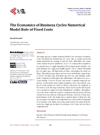 The Economics of Business Cycles Numerical Model Role of Fixed Costs