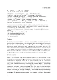 143 the Flashforward Facility at DESY Abstract 1. Introduction