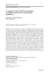 A Comparative Study of SQP-Type Algorithms for Nonlinear and Nonconvex Mixed-Integer Optimization