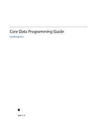 Core Data Programming Guide
