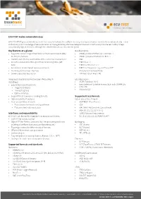 ECU-TEST Makes Automation Easy Key Features at a Glance Interfaces