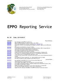 EPPO Reporting Service