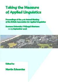 Taking the Measure of Applied Linguistics