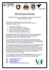 ASD Information Evening