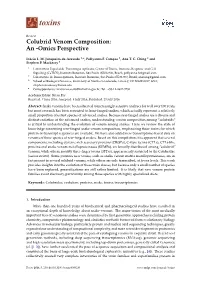 Colubrid Venom Composition: an -Omics Perspective
