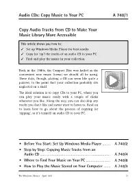 Copy Audio Tracks from CD to Make Your Music Library More Accessible