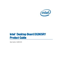 Intel® Desktop Board DG965RY Product Guide