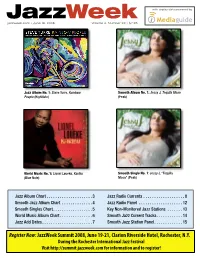 Jazzweek with Airplay Data Powered by Jazzweek.Com • June 16, 2008 Volume 4, Number 29 • $7.95