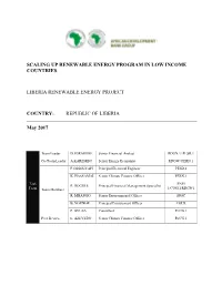 Scaling up Renewable Energy Program in Low Income Countries