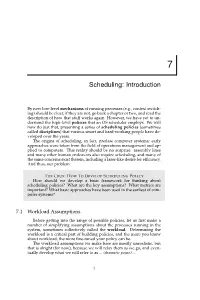Scheduling: Introduction
