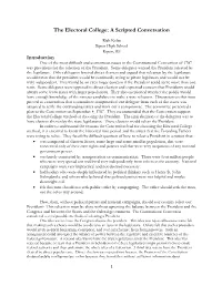 The Electoral College: a Scripted Conversation