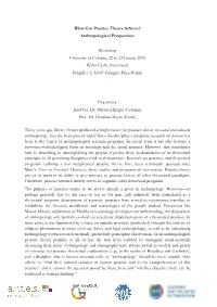 What Can Practice Theory Achieve? Anthropological Perspectives