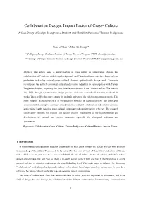 Collaboration Design: Impact Factor of Cross- Culture