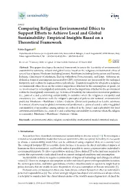 Comparing Religious Environmental Ethics to Support Efforts to Achieve