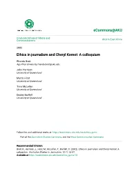 Ethics in Journalism and Cheryl Kernot: a Colloquium